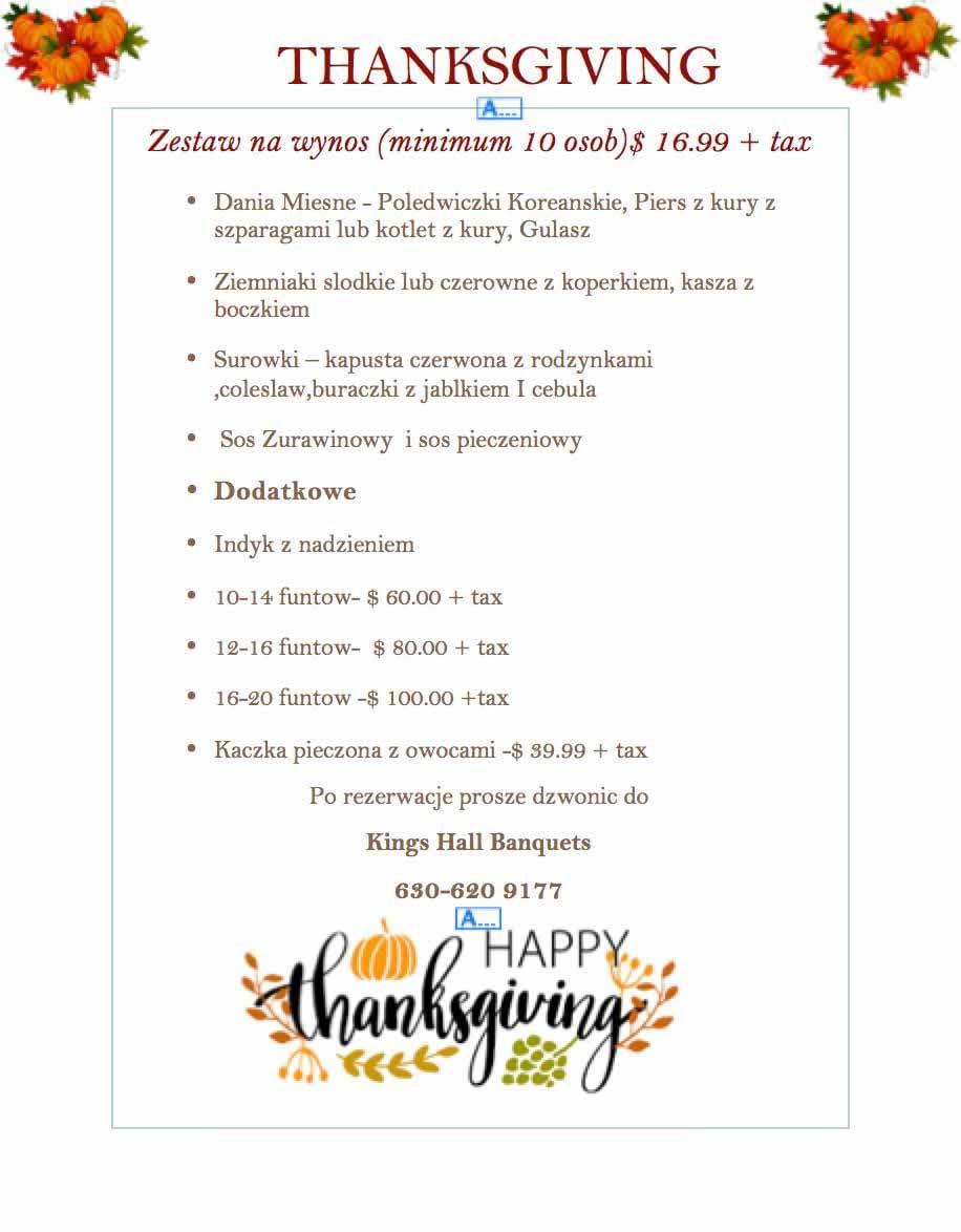 thanksgiving catering